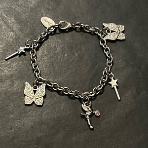 Disney women’s‎ vintage dainty silver chainlink charm bracelet one size